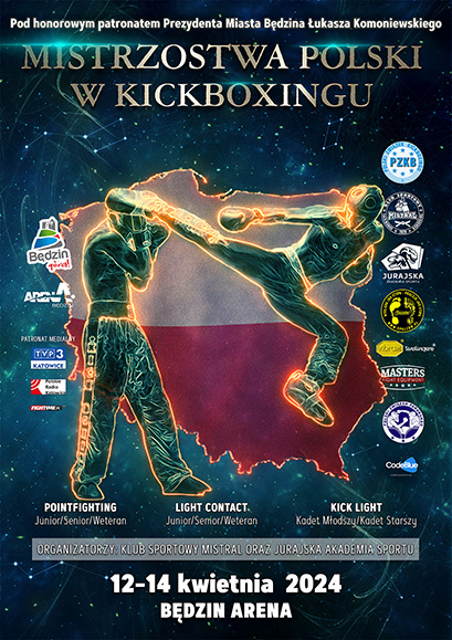 Mistrzostwa Polski w Kickboxingu, Będzin 12-14.04.2024 - PLAKAT A4..jpg